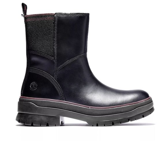 TIMBERLAND WOMEN'S MALYNN WATERPROOF SIDE-ZIP BOOTS BLACK FULL-GRAIN A2D78 - Picture 1 of 10